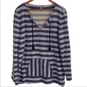 Aerie Striped V-Neck Tunic Top